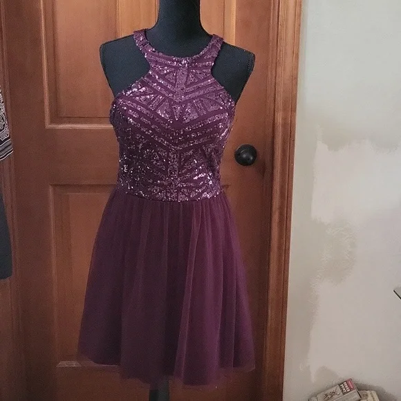 plum sequin bridesmaid dresses Glitter Sequin V-neck Off The Shoulder Satin Mermaid Bridesmaid Dresses